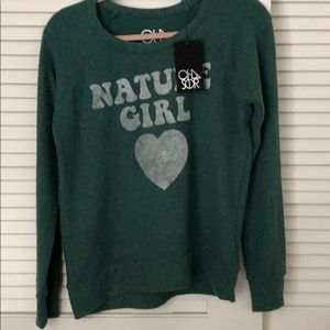 Chaser Green Nature Girl Sweater